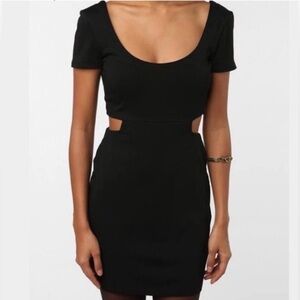 Urban Outfitters Lucca Couture Black Cutout Dress Women's Size L NWT